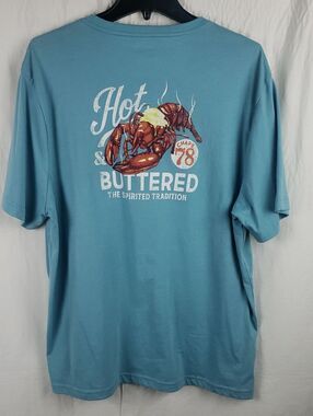 Chaps Men’s XXL Got & Buttered Lobster Blue T-Shirt